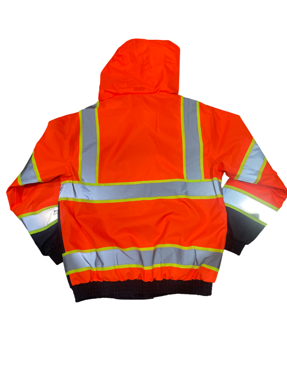 Neon Hi-Vis Reflective Safety Hooded Waterproof Jacket