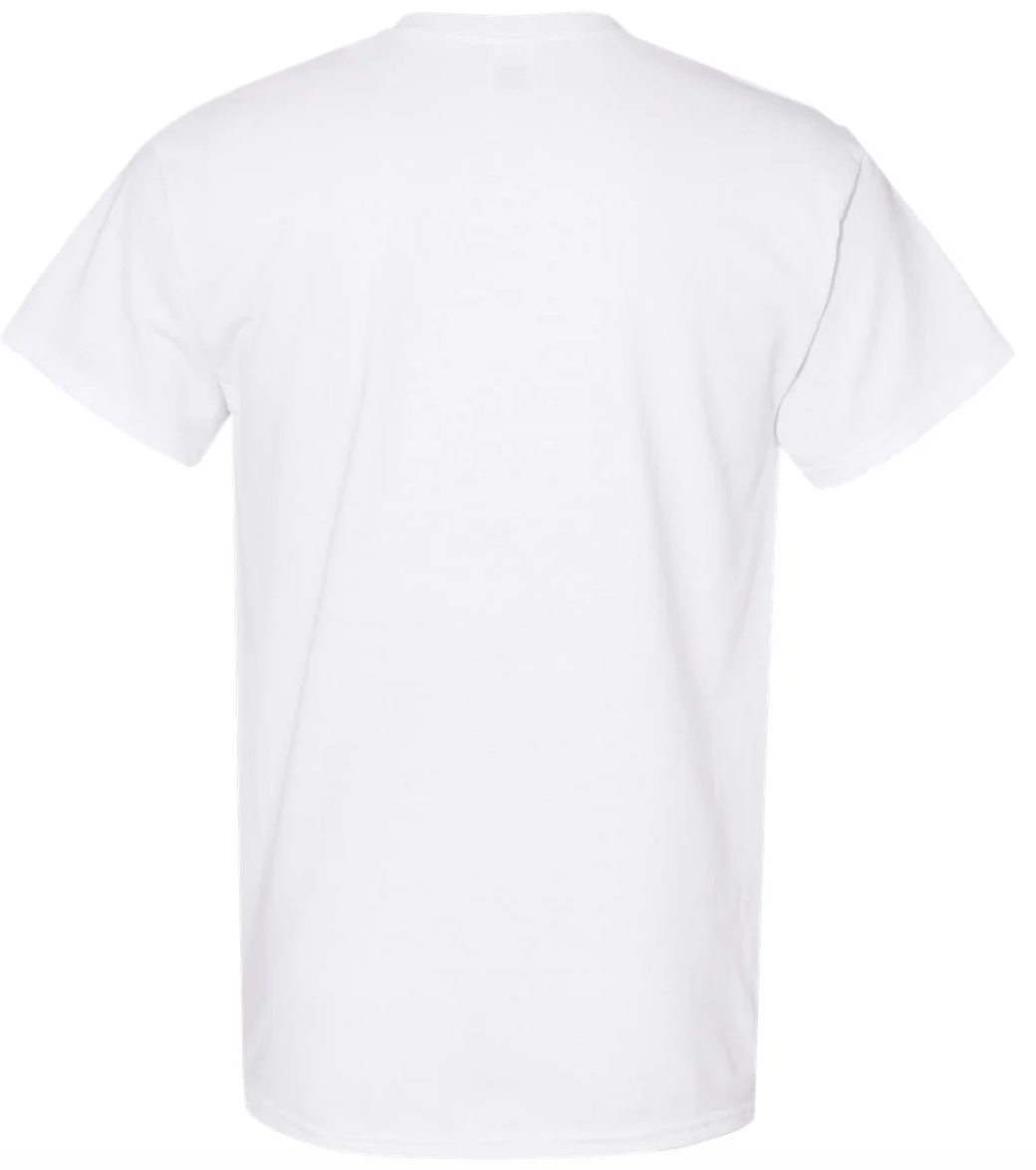 Plain white t-shirt on a white background