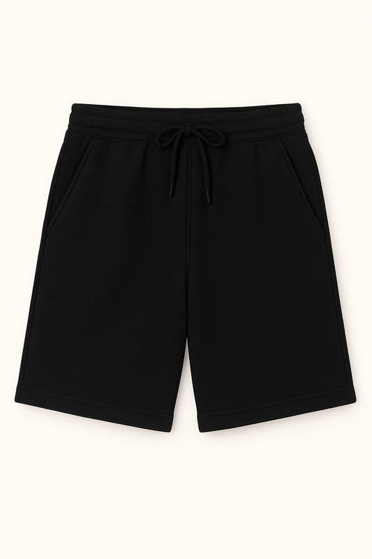 Black shorts on a white background
