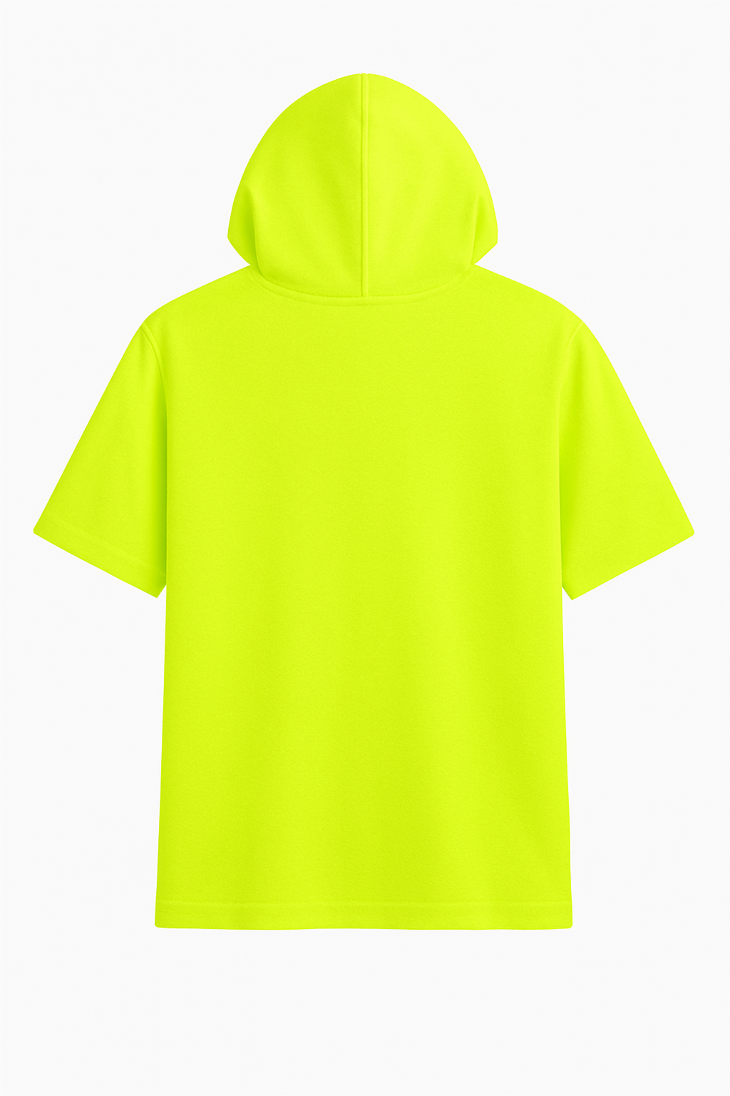 Neon green hoodie on a white background