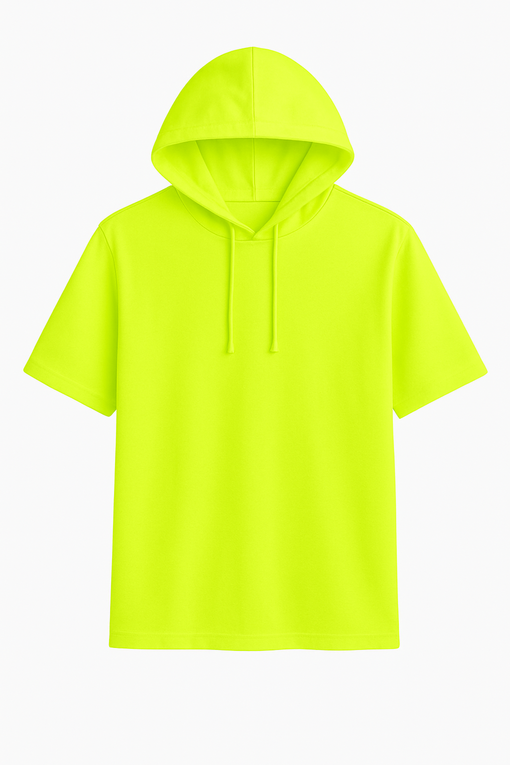 Neon green hoodie on a white background