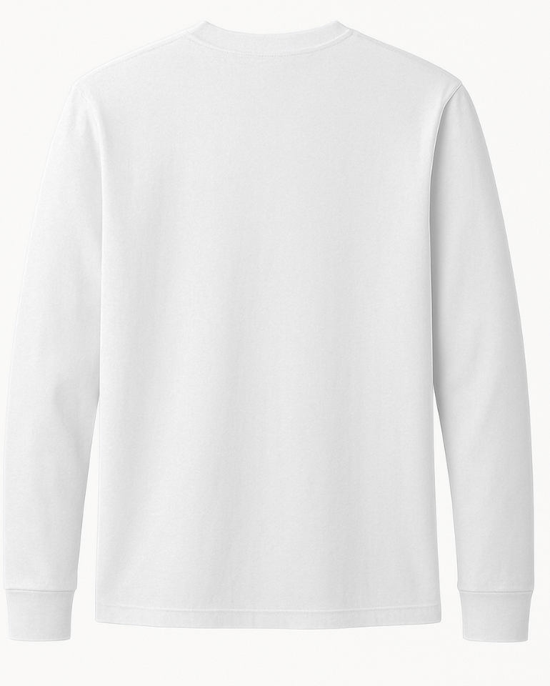 White long-sleeve shirt on a white background