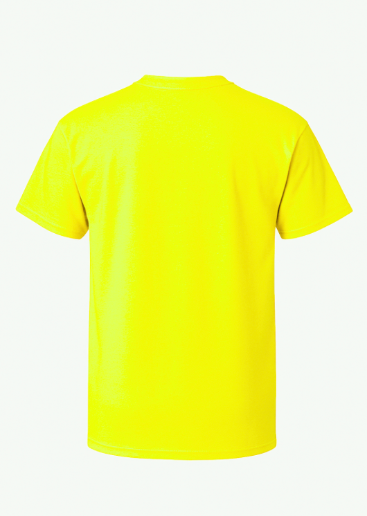 Yellow t-shirt on a white background
