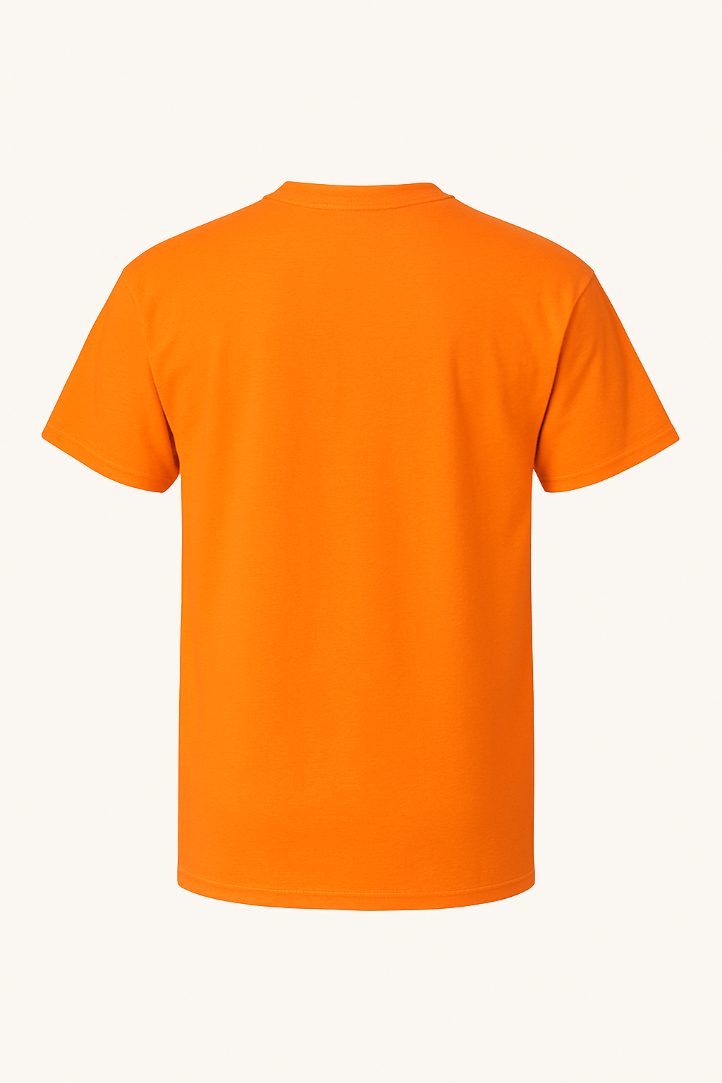 Orange t-shirt on a white background