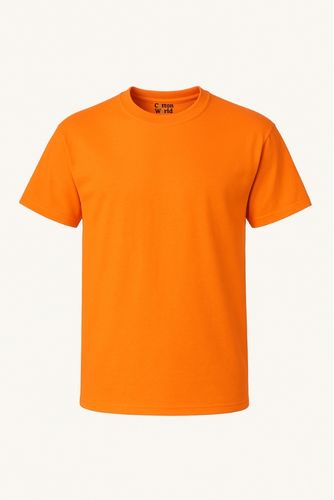 Orange t-shirt on a white background