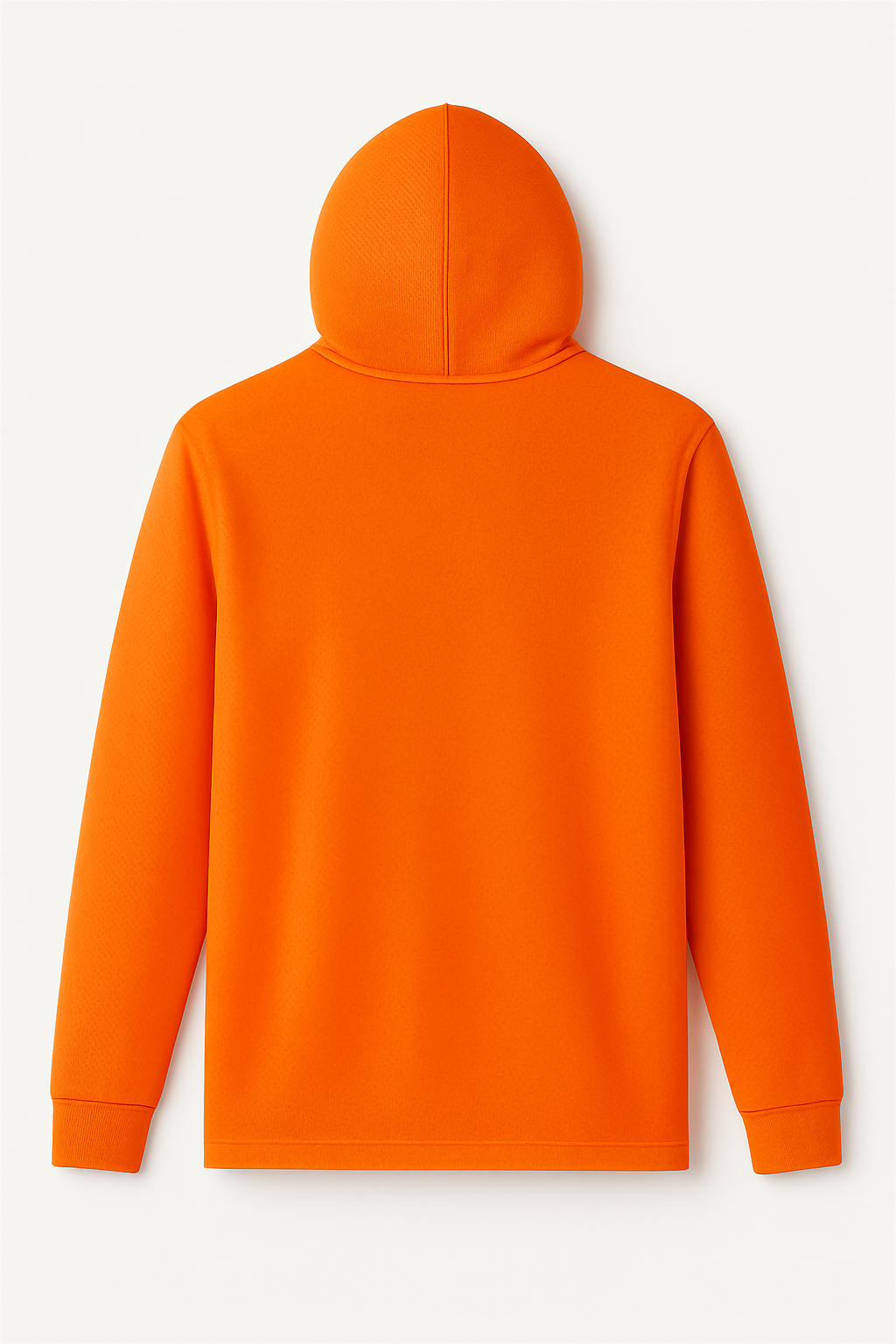 Orange hoodie on a white background