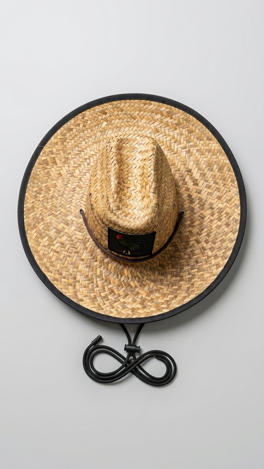 Black Chicken Straw Cowboy Hat