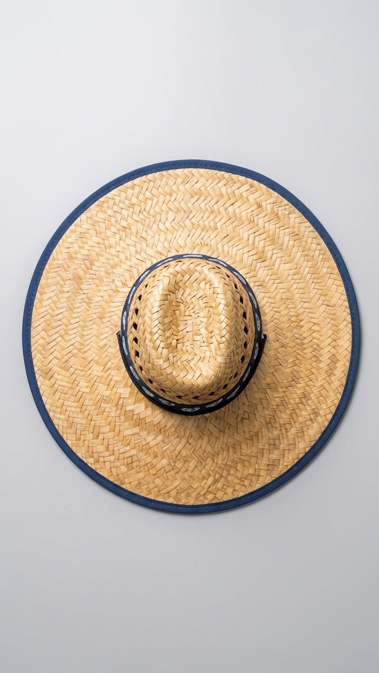 Navy Bandana Straw Cowboy Hat