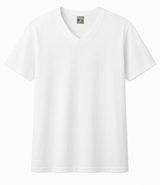 White t-shirt on a white background