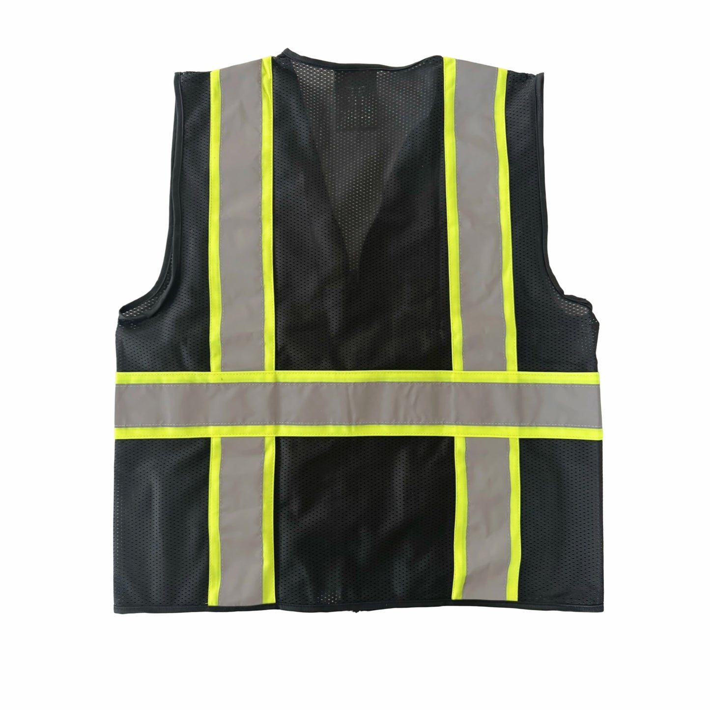 back of black color safety vest