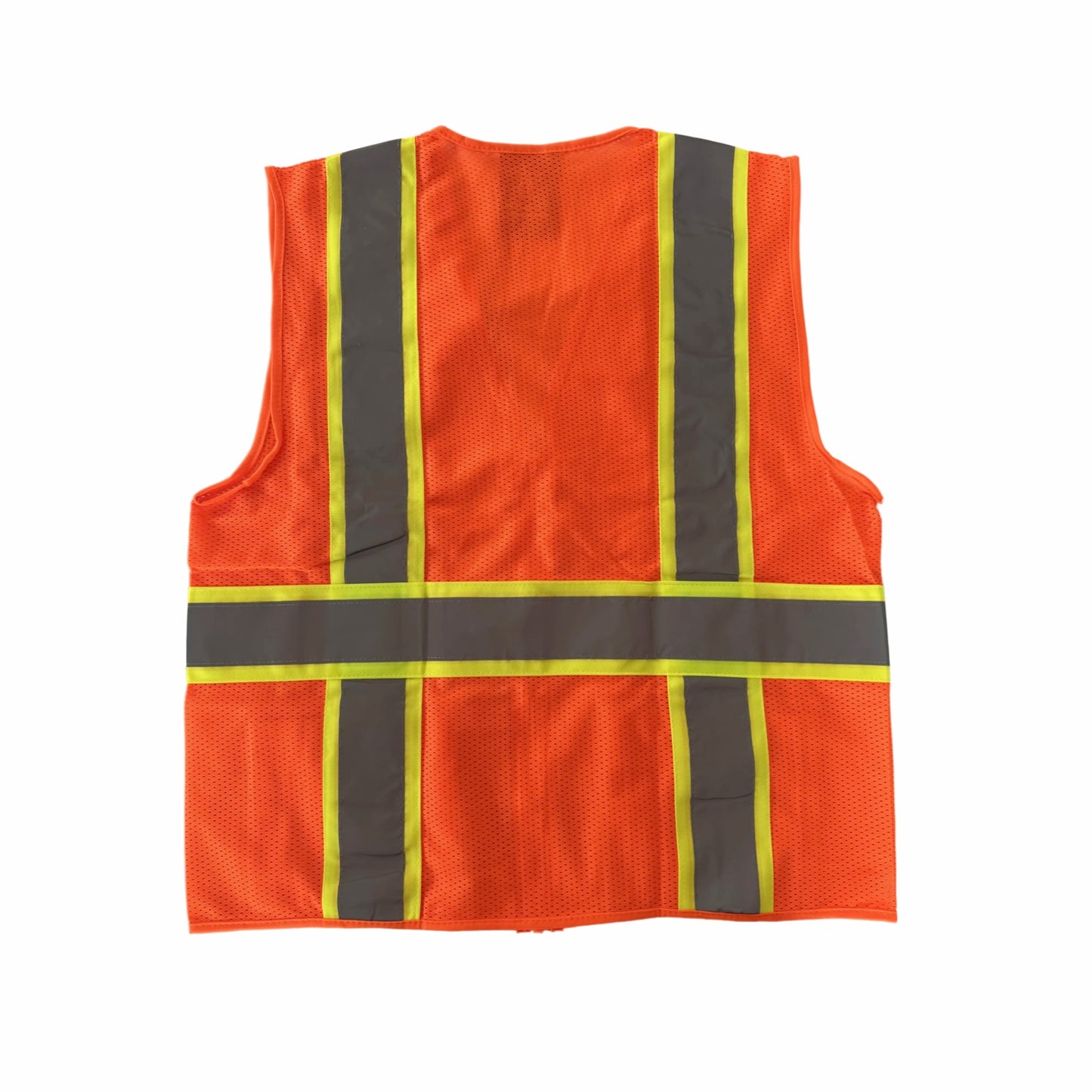 back of orange color safety vest