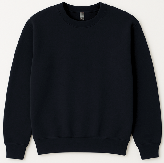 Black sweatshirt on a white background
