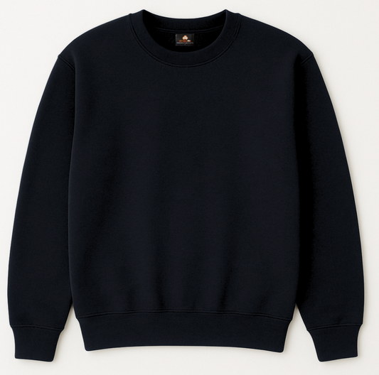 Black sweatshirt on a white background