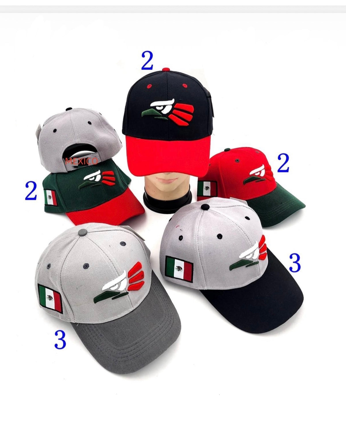 Mexico Eagle Embroidered Baseball Caps