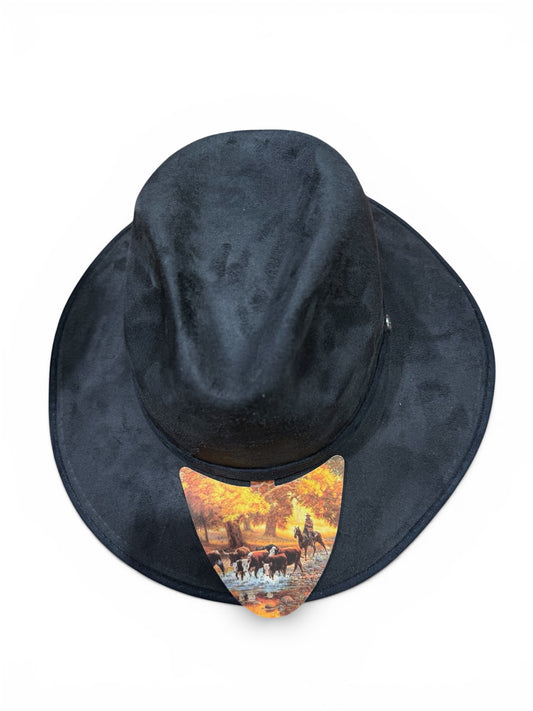Black Soft and Round Mexican Cowboy Hat