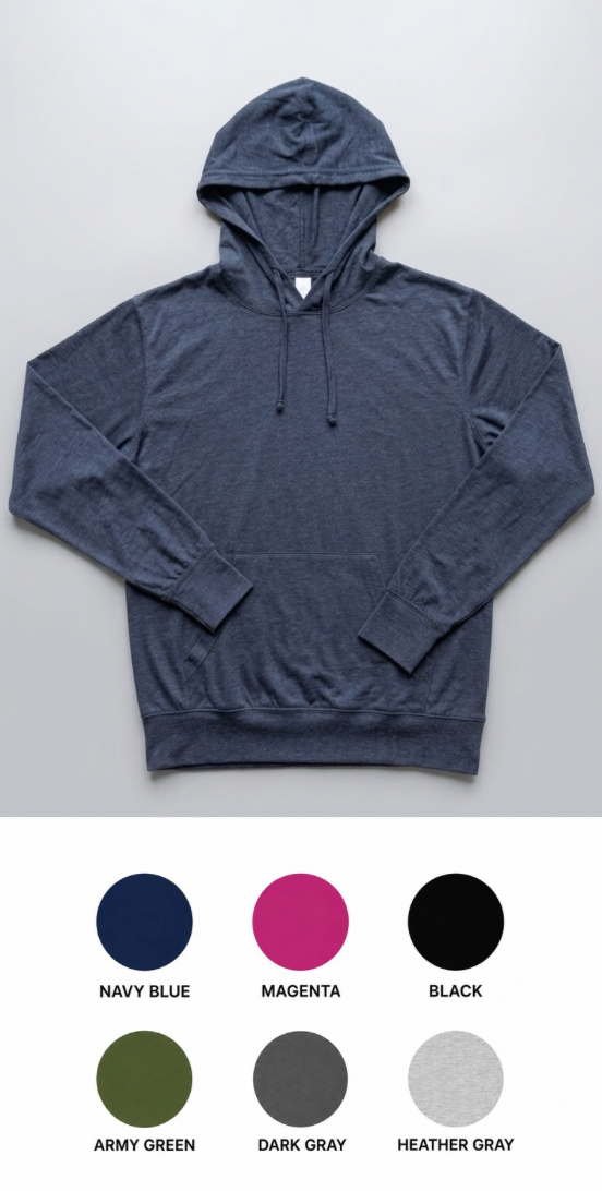Long Sleeve Hooded T-Shirts - Assorted Colors