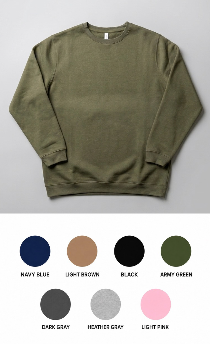 Fleece Crewneck Sweatshirt - Assorted Colors Pack