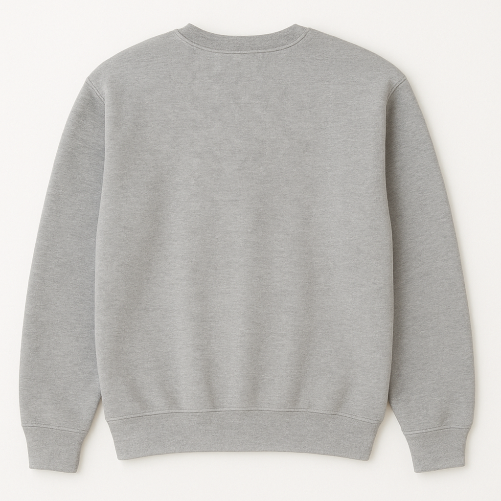 Gray sweatshirt on a white background