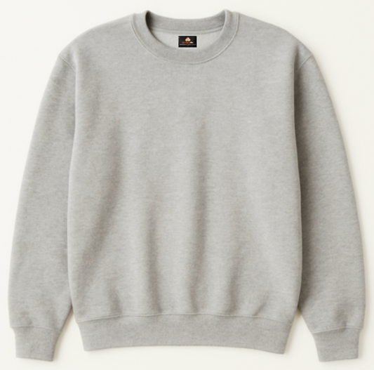 Gray sweatshirt on a white background