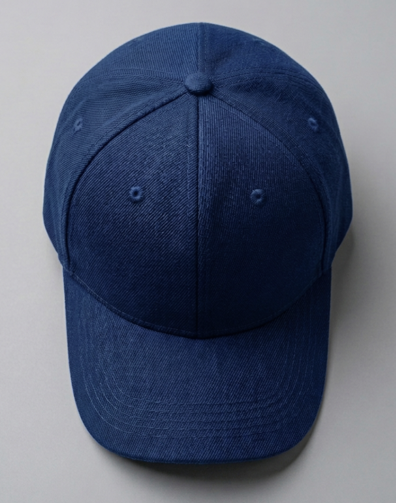 navy Blue baseball cap on a light gray background