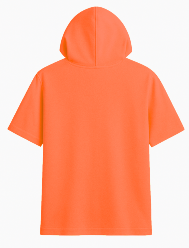 Orange hoodie on a white background
