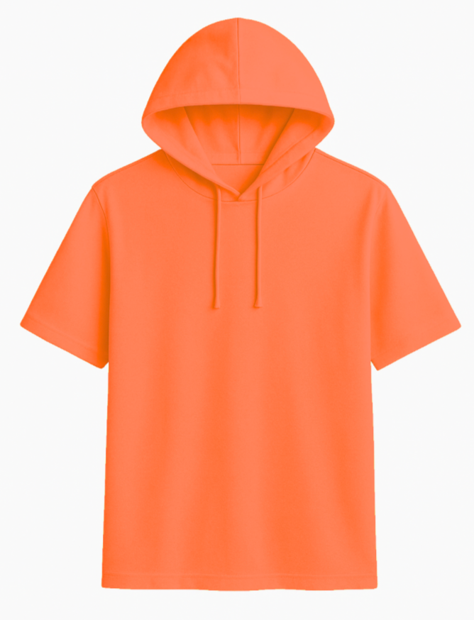 Orange hoodie on a white background