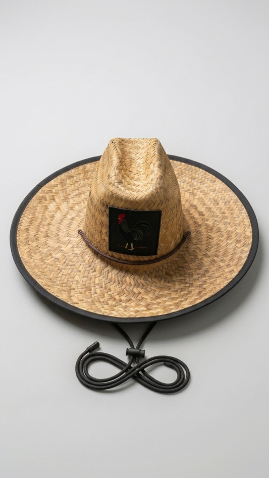 Black Chicken Straw Cowboy Hat
