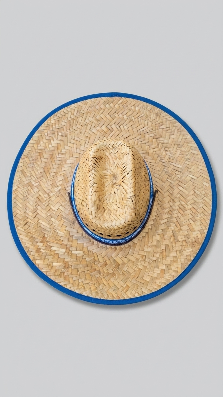 Royal Blue Bandana Straw Cowboy Hat