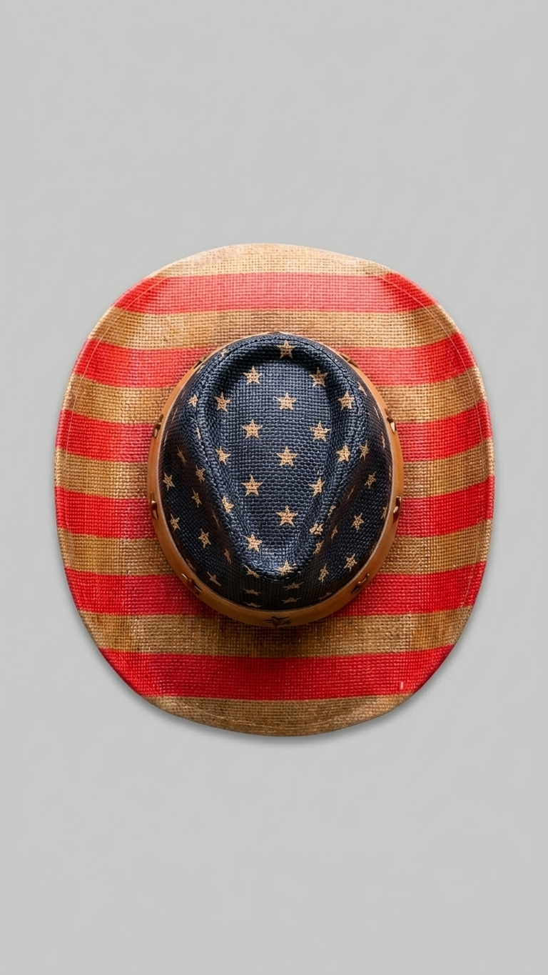 American Flag Vintage Cowboy Hat