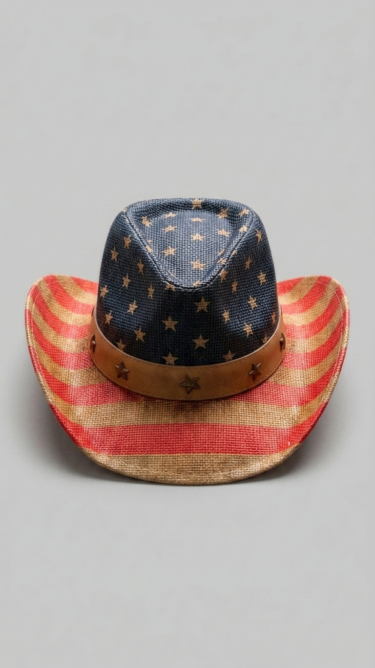 American Flag Vintage Cowboy Hat