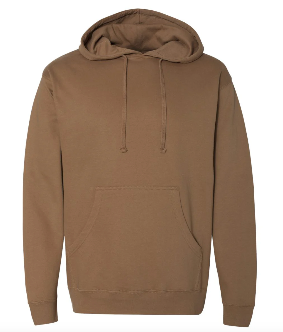 saddle color hoodie on a white background
