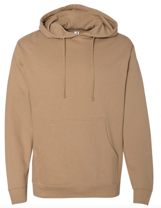 sand stone color hoodie on a white background