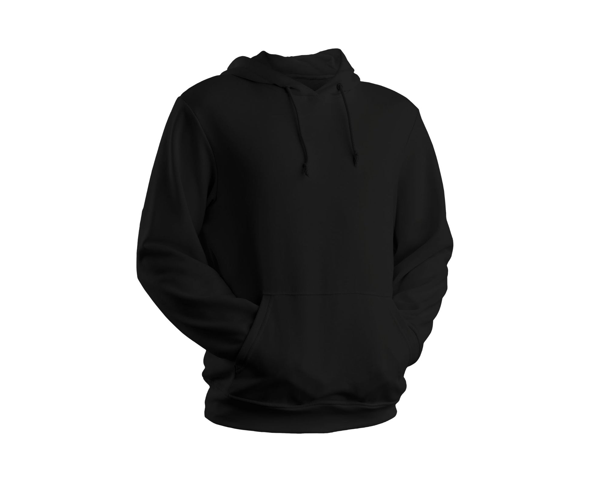 black colored pullover hoodie